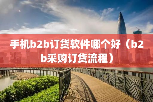 手机b2b订货软件哪个好（b2b采购订货流程）